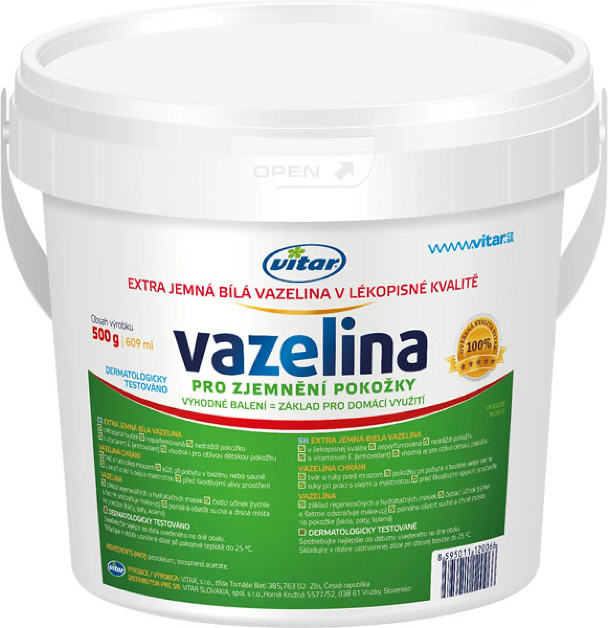 1194_VITAR VAZELINA EXTRA JEMNA BILA 400G